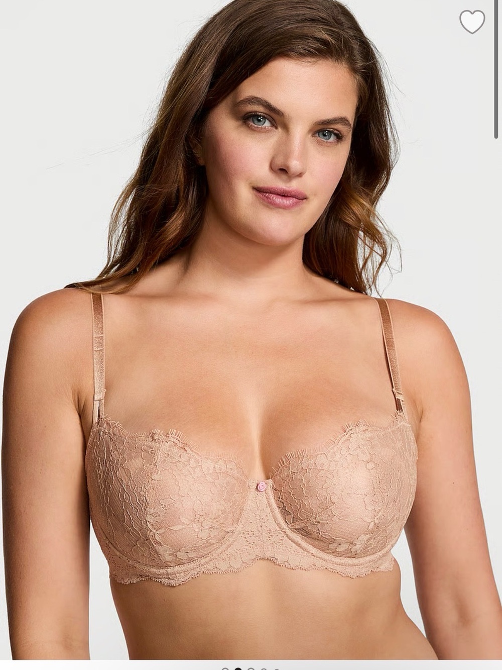 VS Dream Angels Lace Balconette Bra in Nude